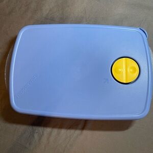 Vintage Tupperware Rack N' Serve Blue Container 6 cups 3361B 11X7.5X2 Inches